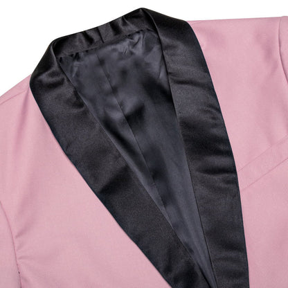 Lemonade Pink Solid Shawl Collar Silk Tuxedo Jacket tuxedo    - Sophisticated Gentlemen