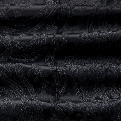 Coal Black Floral Jacquard Shawl Collar Suit Tuxedo Jacket tuxedo    - Sophisticated Gentlemen