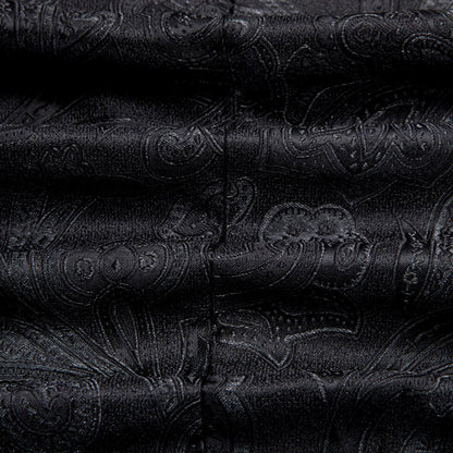 Black Floral Jacquard Shawl Collar Suit Tuxedo Jacket tuxedo    - Sophisticated Gentlemen