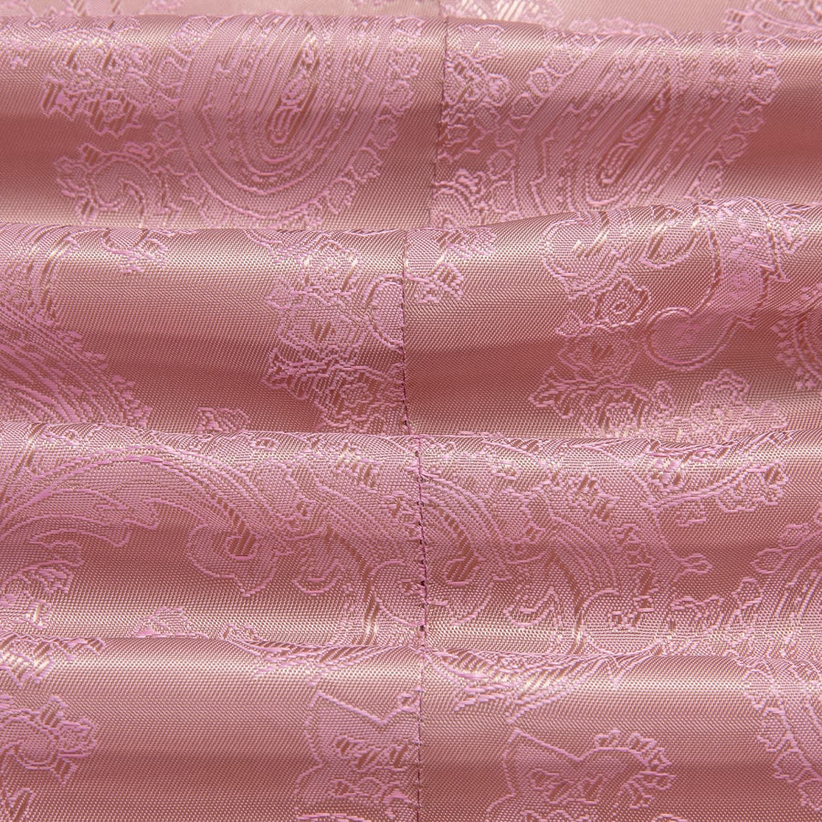 Rose Pink Paisley Notched Collar Silk Suit Tuxedo Jacket tuxedo    - Sophisticated Gentlemen