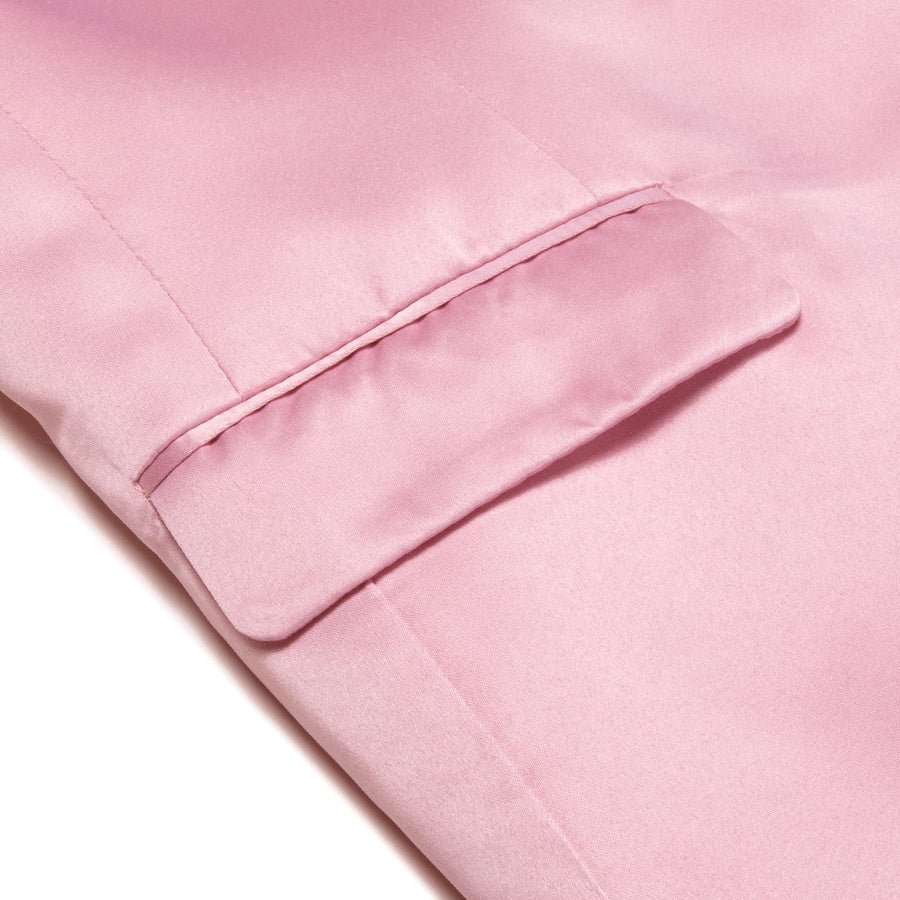 Pink Satin Notched Collar Suit Tuxedo Jacket tuxedo    - Sophisticated Gentlemen