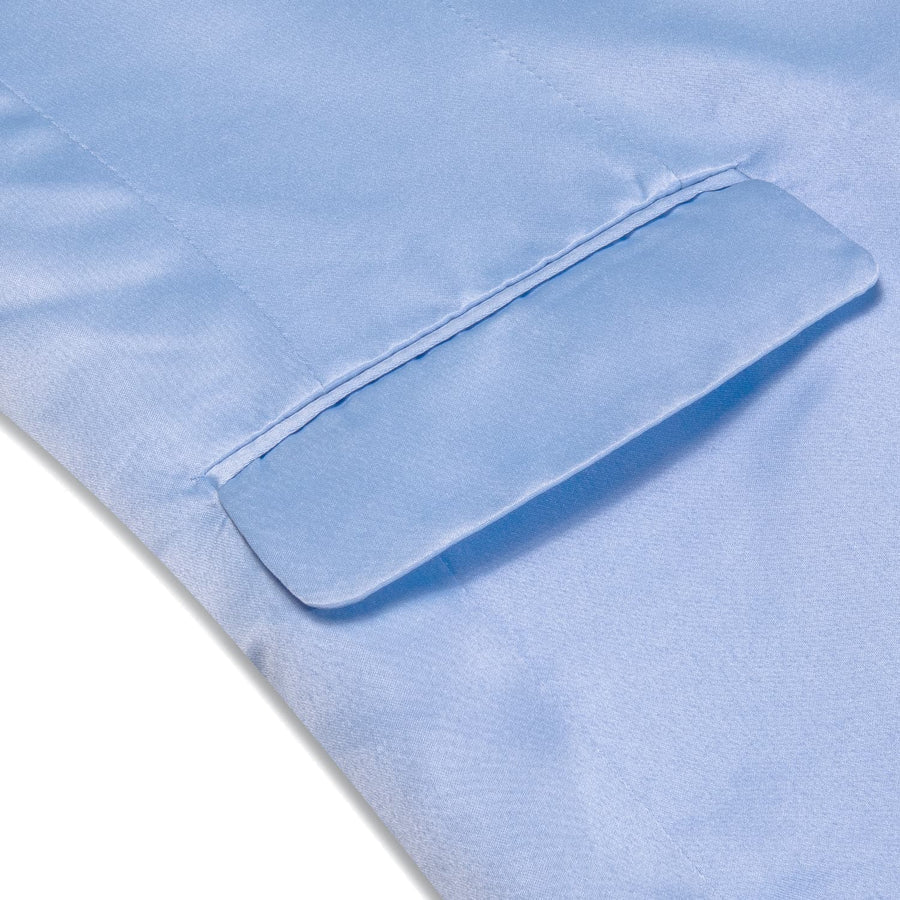 Arctic Blue Satin Notched Collar Suit Tuxedo Jacket tuxedo    - Sophisticated Gentlemen