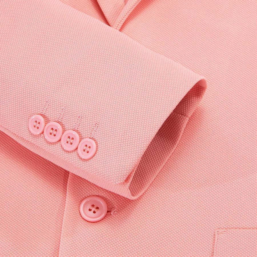 Light Pink Solid Notched Collar Silk Suit Tuxedo Jacket tuxedo    - Sophisticated Gentlemen