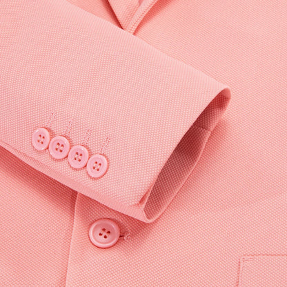 Light Pink Solid Notched Collar Silk Suit Tuxedo Jacket tuxedo    - Sophisticated Gentlemen