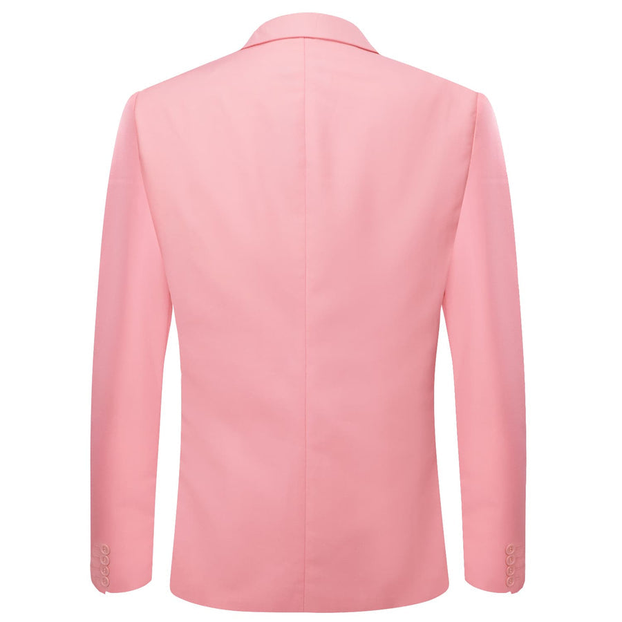 Light Pink Notched Collar Silk Suit Tuxedo Jacket tuxedo    - Sophisticated Gentlemen