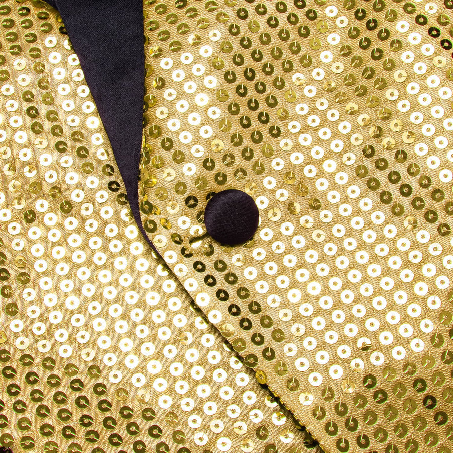 Sand Yellow Solid Shawl Collar Glitter Men's Suit Tuxedo Jacket tuxedo    - Sophisticated Gentlemen