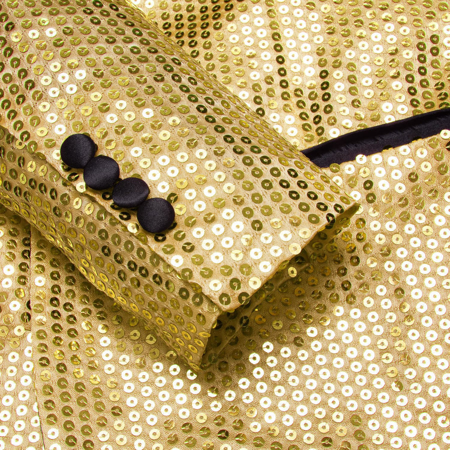 Sand Yellow Solid Shawl Collar Glitter Men's Suit Tuxedo Jacket tuxedo    - Sophisticated Gentlemen