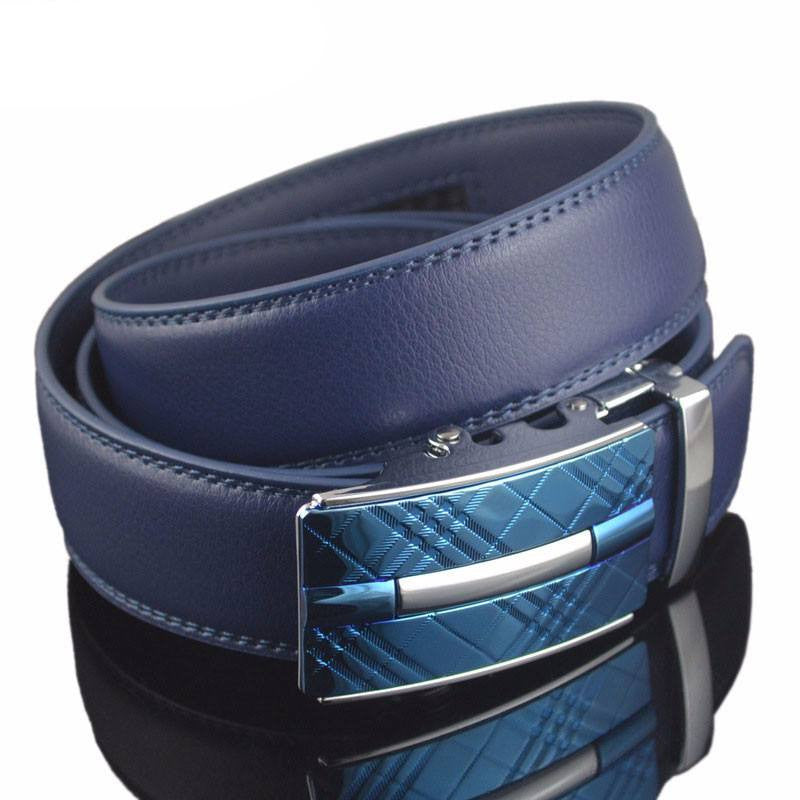 Bold Square Buckle Leather Belt belt    - Sophisticated Gentlemen