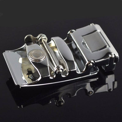 Bold Square Buckle Leather Belt belt    - Sophisticated Gentlemen