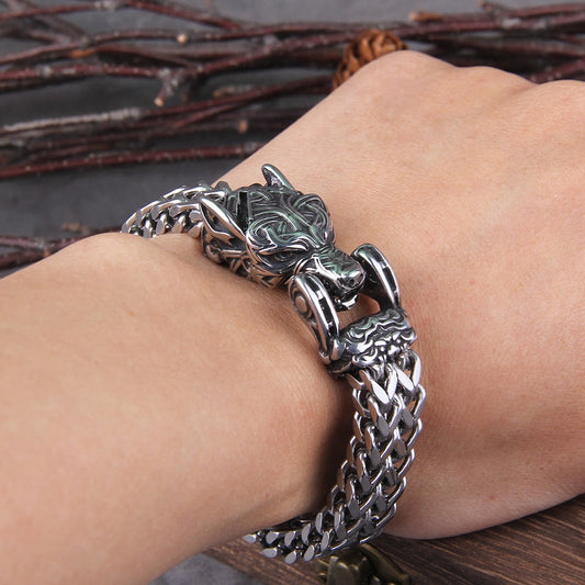 Guardians of Norse Lore: Heroic Bracelets - Fenrir, Berserker, Hraesvelgr bracelet Fenrir - Wolf 18cm (7")  - Sophisticated Gentlemen