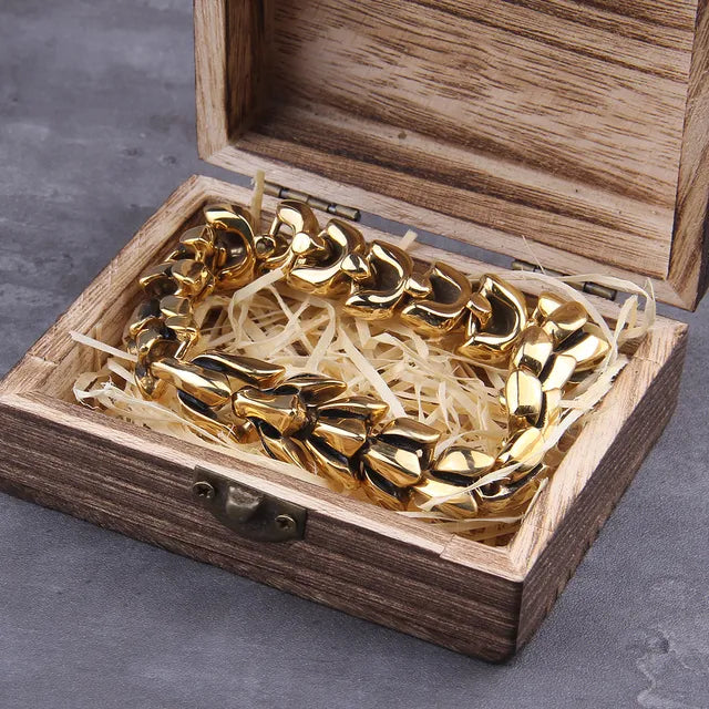 Midgard Serpent Bracelet bracelet Gold 7.5"(19cm)  - Sophisticated Gentlemen