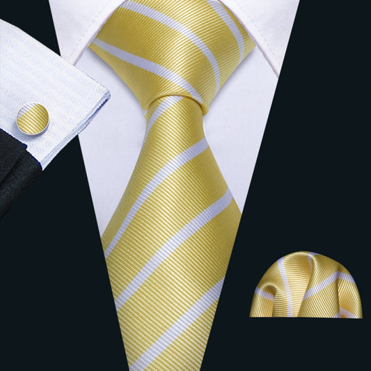 Mexico Beach Tie, Pocket Square and Cufflinks tie sets    - Sophisticated Gentlemen