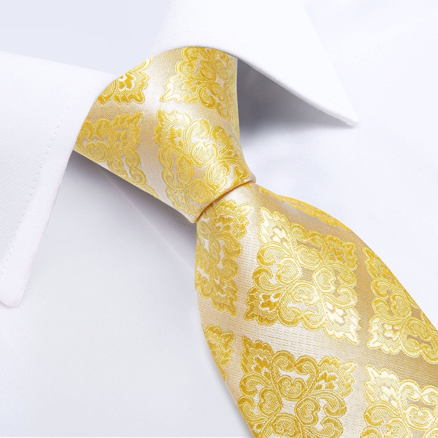 Royalty Gold Tie, Pocket Square and Cufflinks tie sets    - Sophisticated Gentlemen