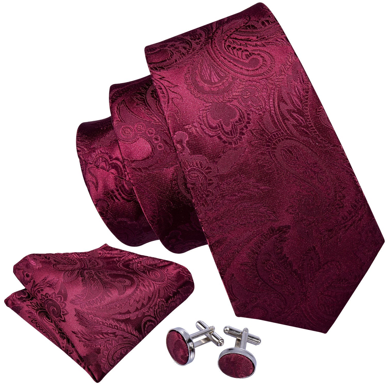 Bloody Mary Tie, Pocket Square and Cufflinks tie sets    - Sophisticated Gentlemen