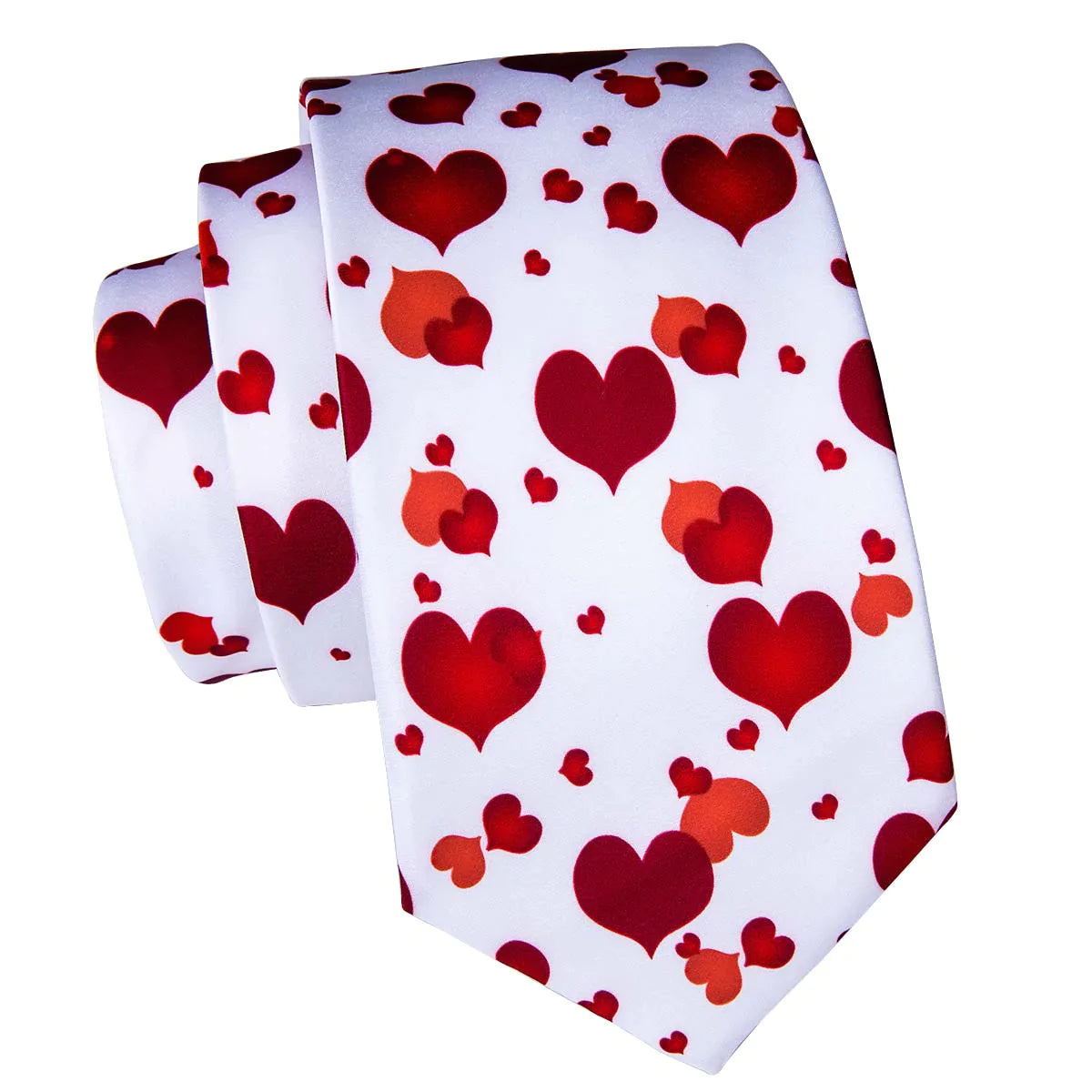 Love Hearts Silk Tie, Pocket Square and Cufflinks tie sets    - Sophisticated Gentlemen