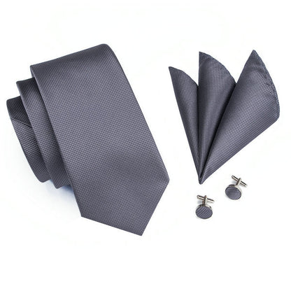 Dark Grey Tie Set tie sets    - Sophisticated Gentlemen