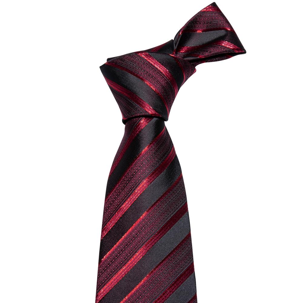 Bloody Stripes Tie, Pocket Square and Cufflinks - SOPHGENT