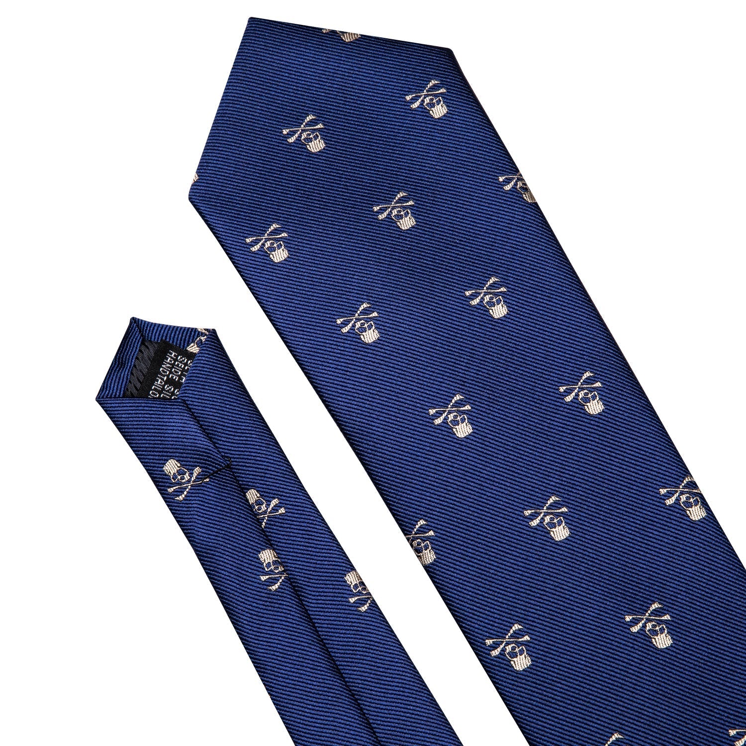 Skulls Premium Tie Set In Blue tie sets    - Sophisticated Gentlemen