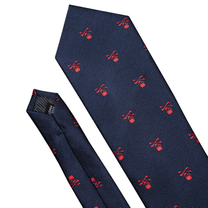 Skulls Premium Tie Set In Red tie sets    - Sophisticated Gentlemen