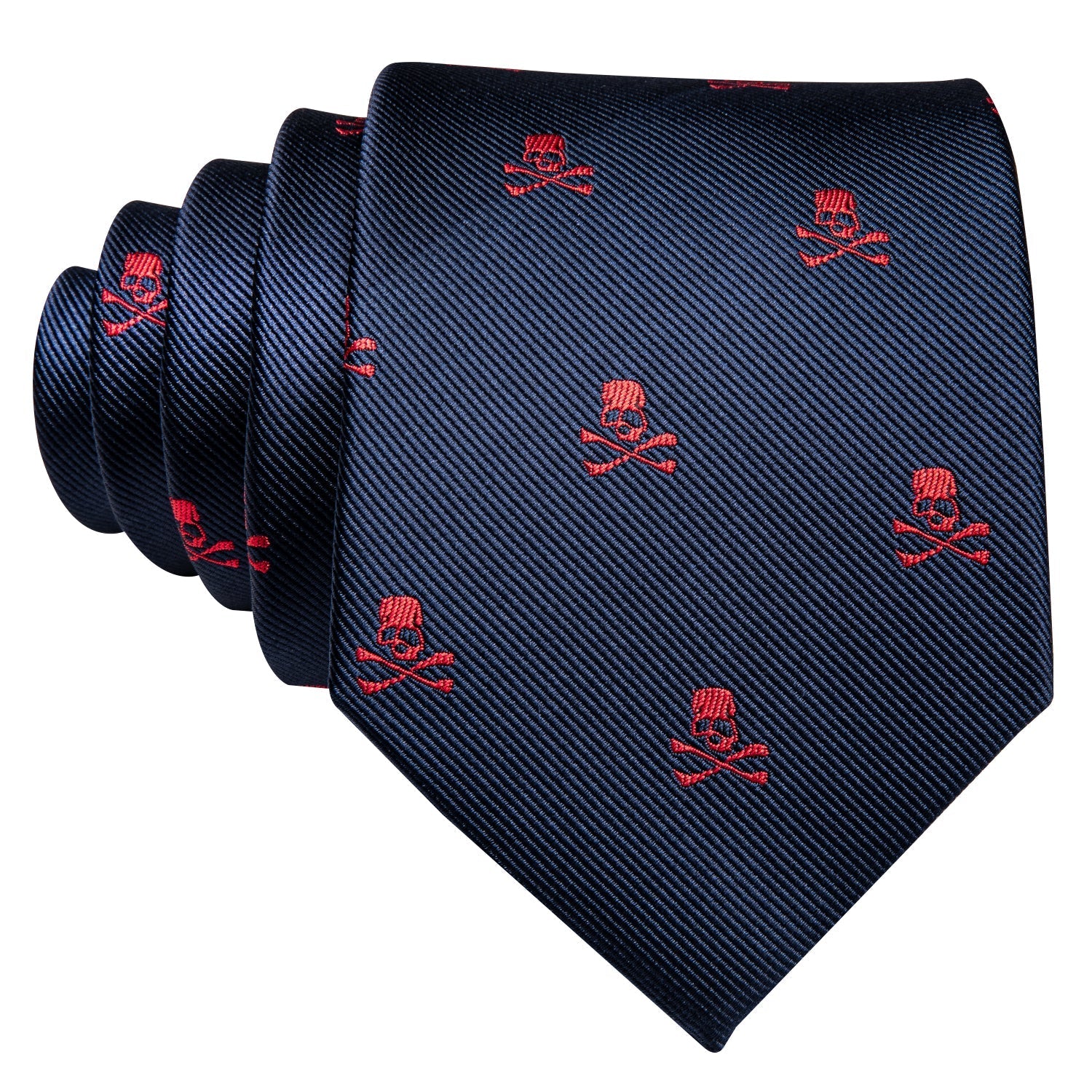 Skulls Premium Tie Set In Red tie sets    - Sophisticated Gentlemen