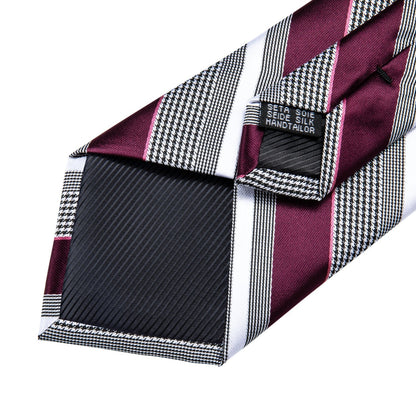Red Stripes Silk Tie Set - SOPHGENT