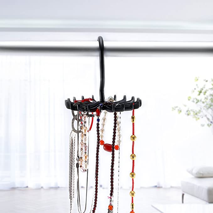 Hanging Tie Rack - Black Storage Holders & Racks    - Sophisticated Gentlemen