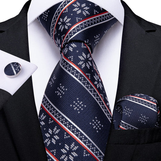 Ugly Christmas Sweater Tie, Pocket Square and Cufflinks tie sets Standard packaging   - Sophisticated Gentlemen