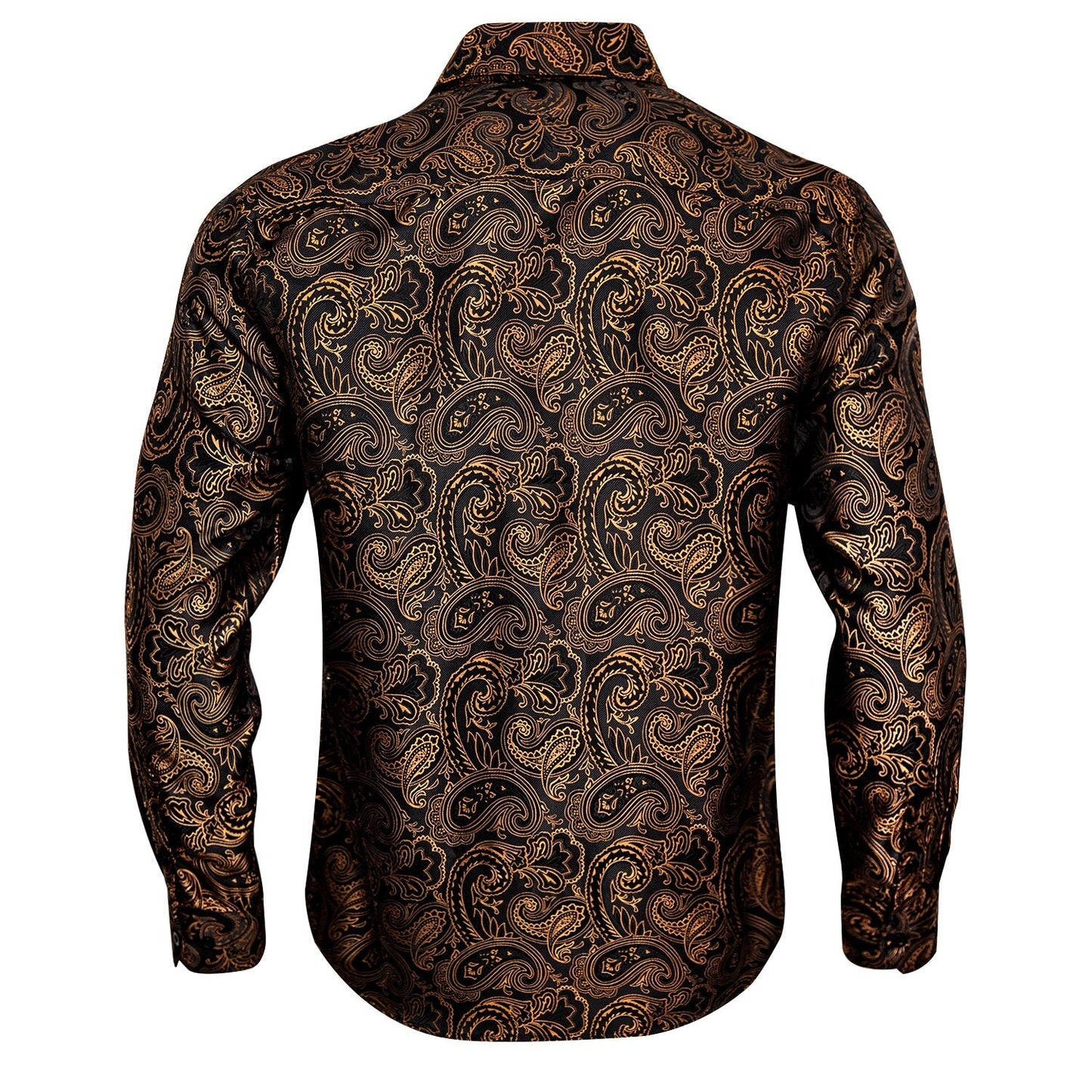 Gold and Black Paisley Dress Shirt - SOPHGENT
