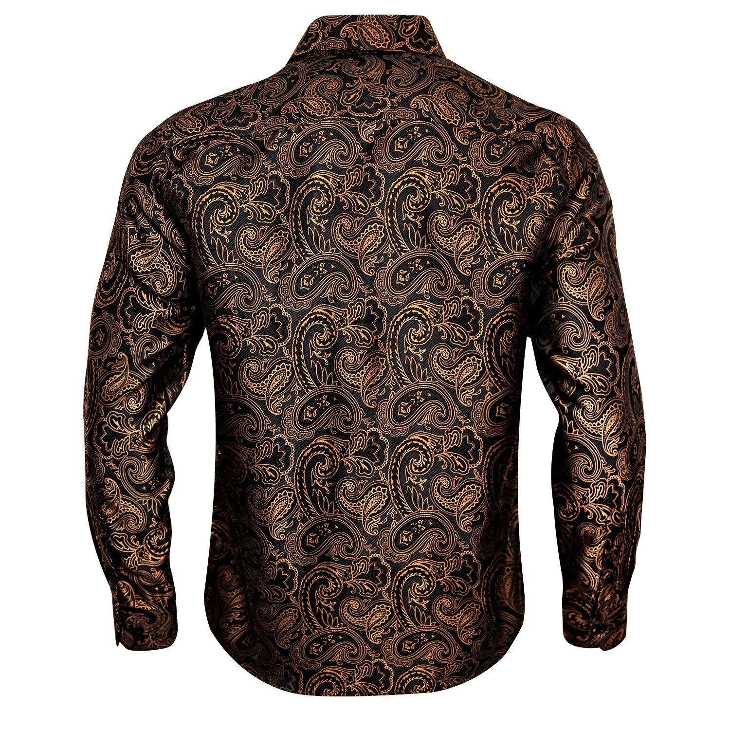 Gold and Black Paisley Dress Shirt - SOPHGENT