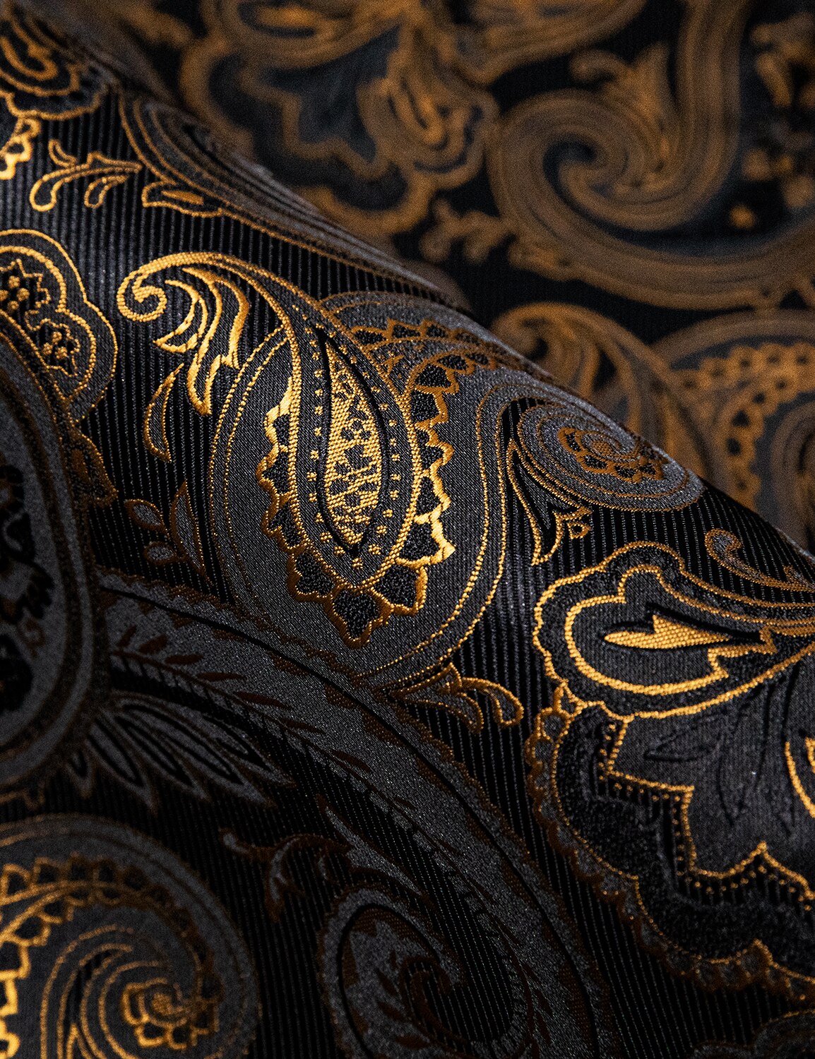 Gold and Black Paisley Dress Shirt shirt    - Sophisticated Gentlemen