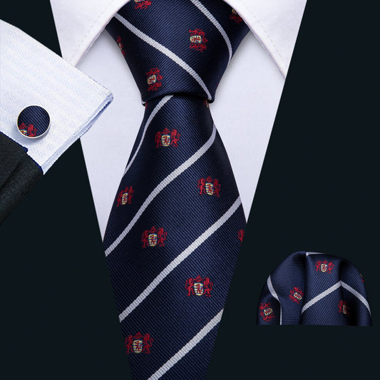 Mystical Union In Blue Tie, Pocket Square and Cufflinks - SOPHGENT