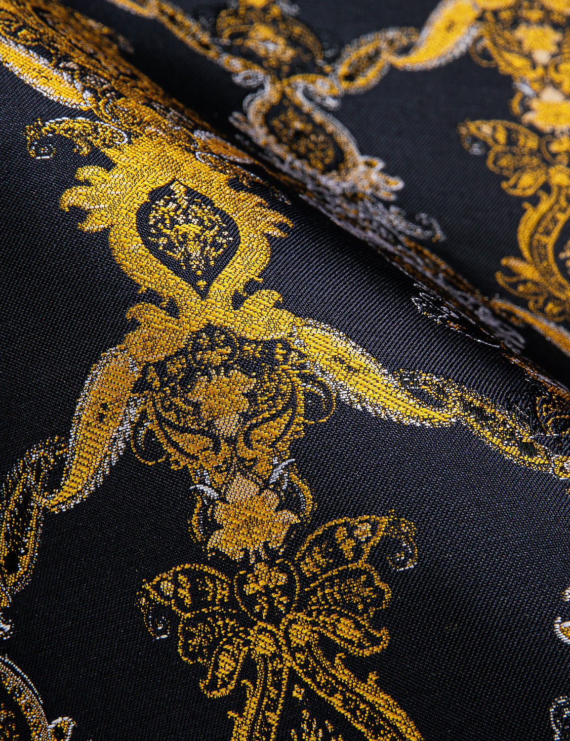 Black and Yellow Baroque Dress Shirt shirt    - Sophisticated Gentlemen