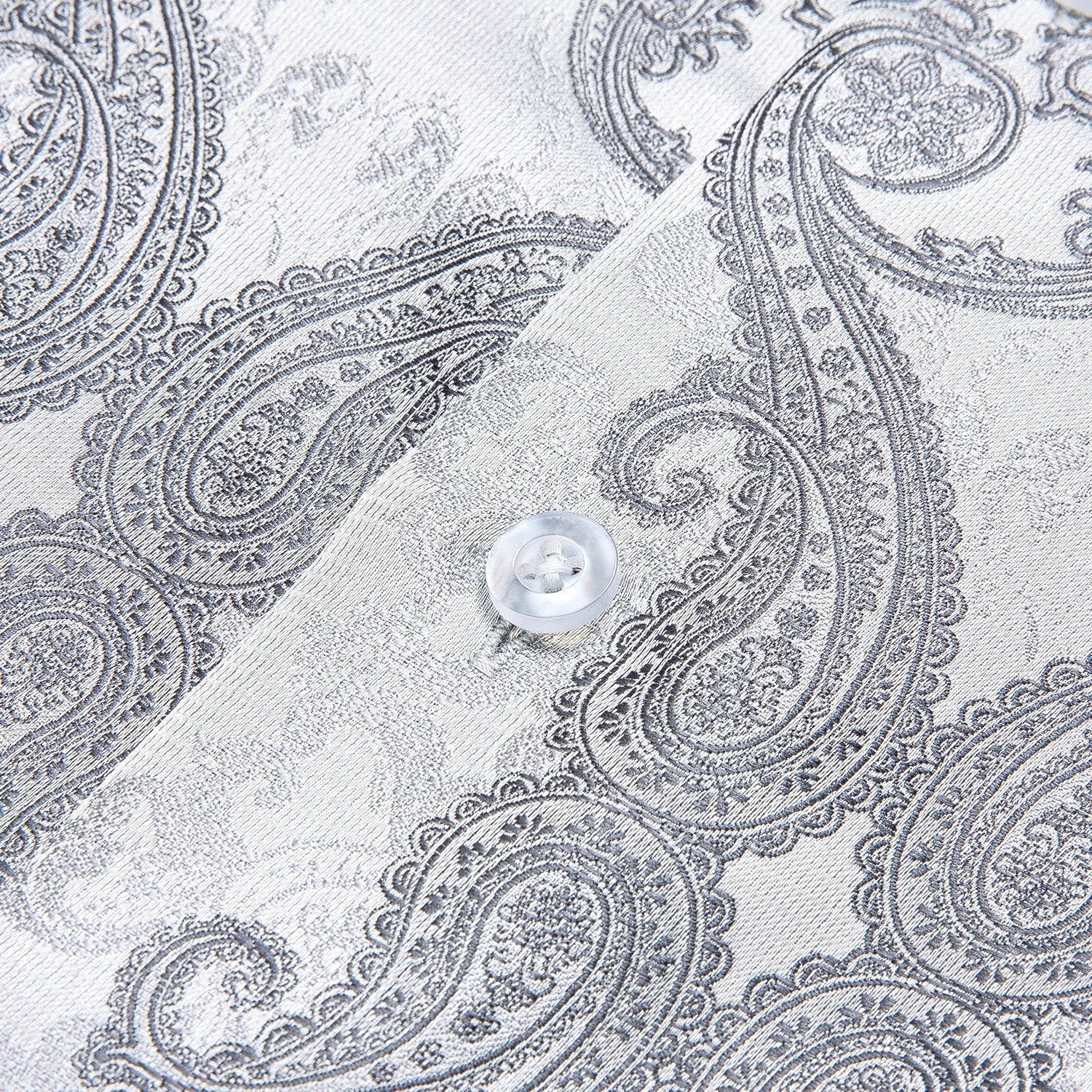 Silver Ornamental Dress Shirt shirt    - Sophisticated Gentlemen