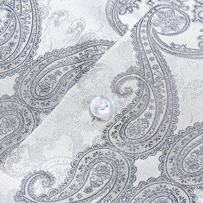 Silver Ornamental Dress Shirt shirt    - Sophisticated Gentlemen
