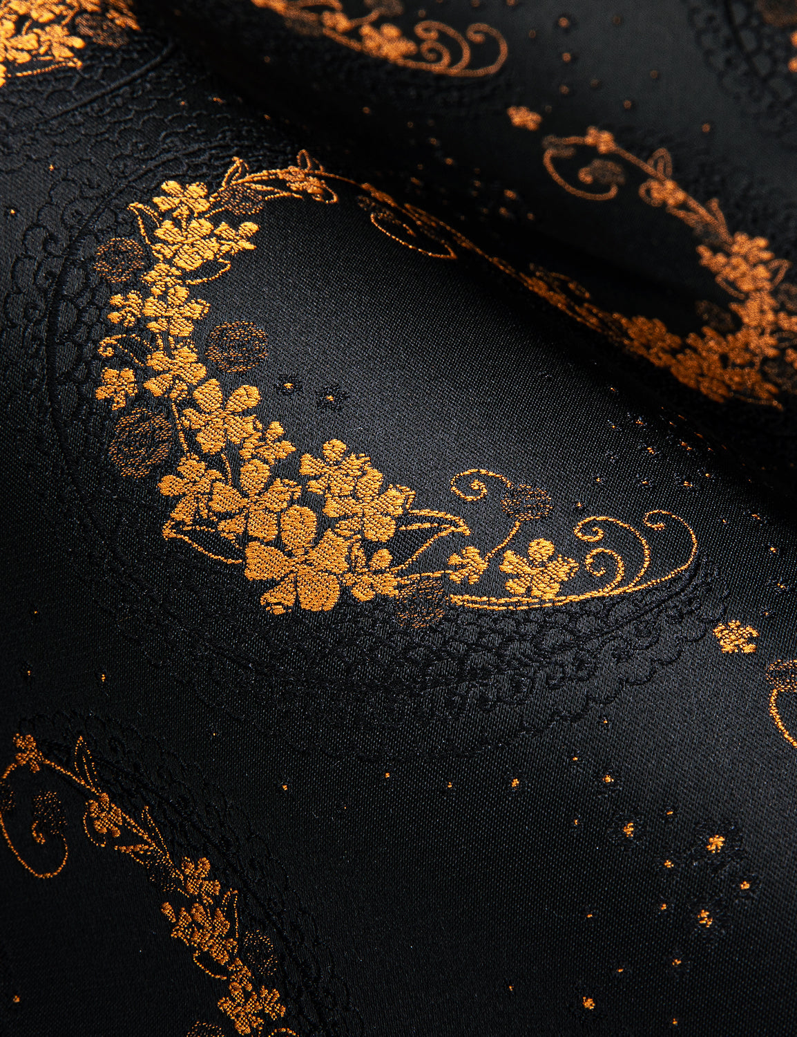 Black and Gold Floral Dress Shirt shirt    - Sophisticated Gentlemen