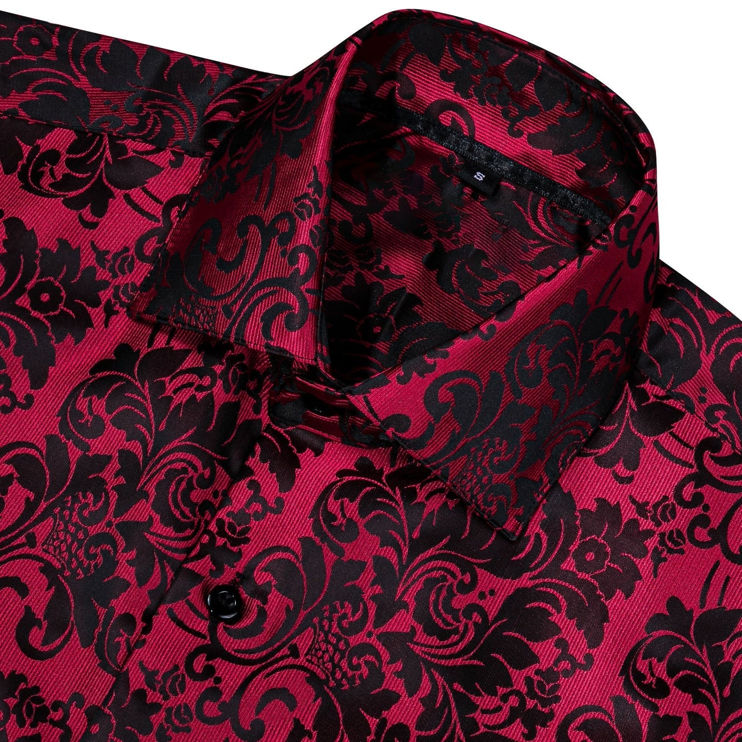 Red and Black Ornamental Dress Shirt shirt    - Sophisticated Gentlemen