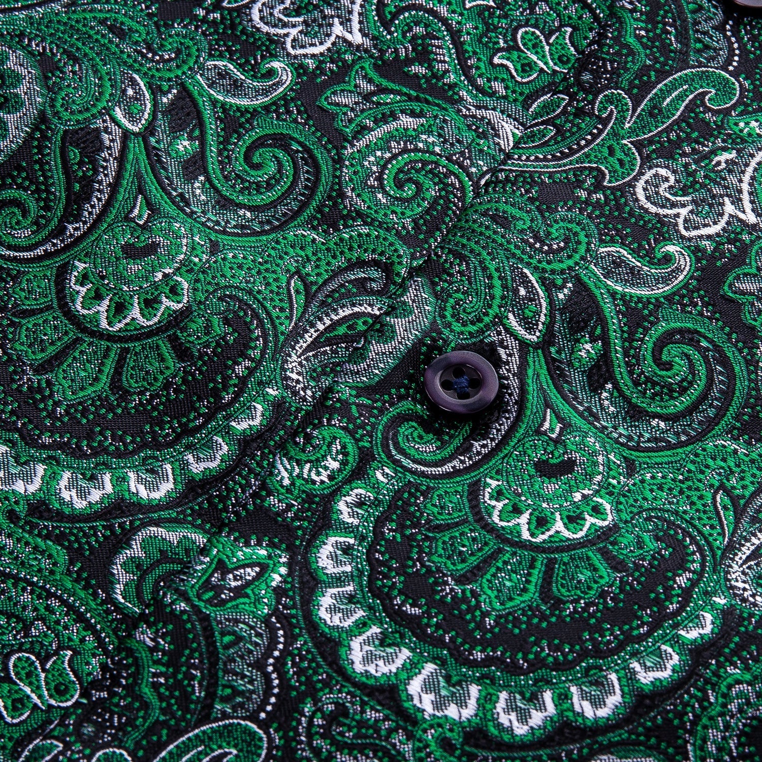 Green Floral Silk Dress Shirt shirt    - Sophisticated Gentlemen