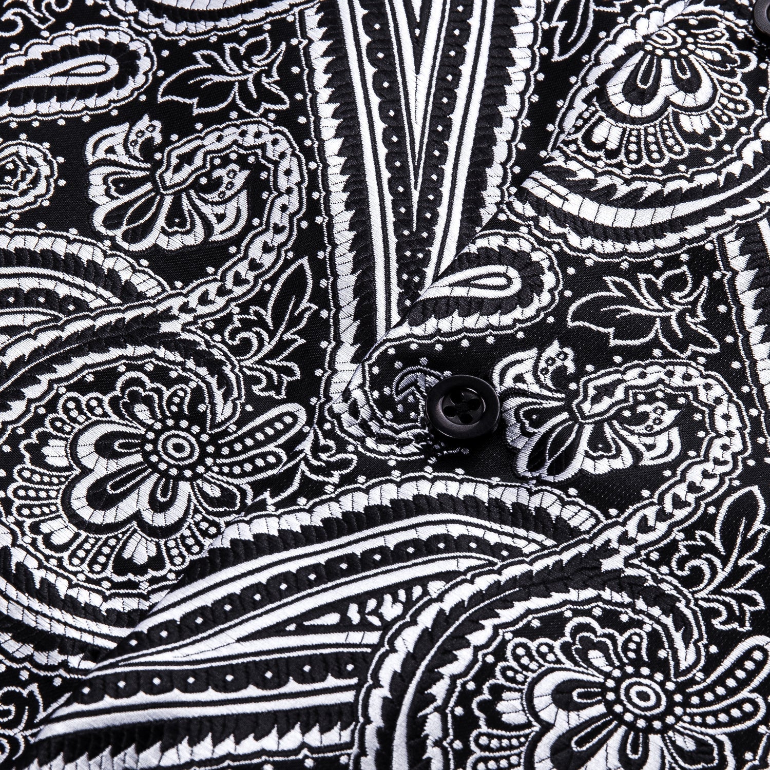 Black and White Paisley Dress Shirt shirt    - Sophisticated Gentlemen