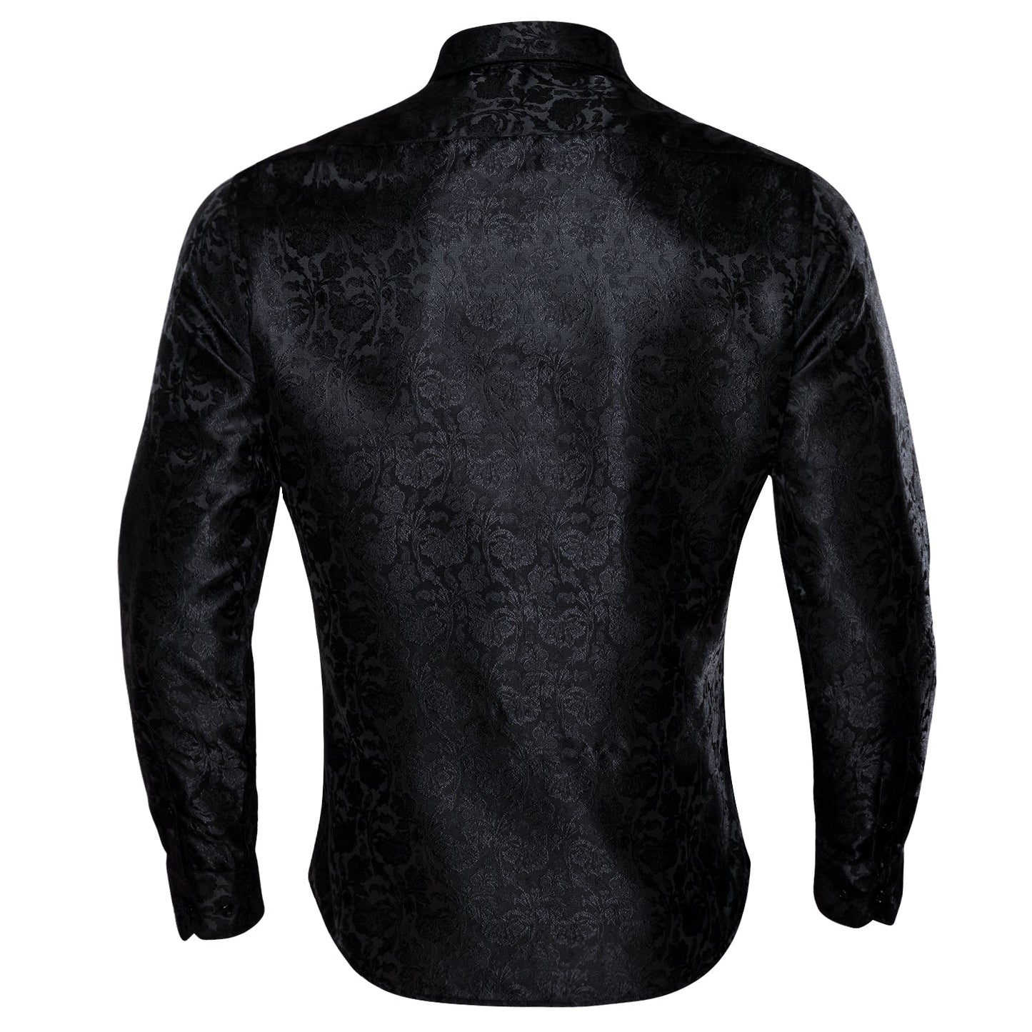 Black Floral Dress Shirt shirt    - Sophisticated Gentlemen