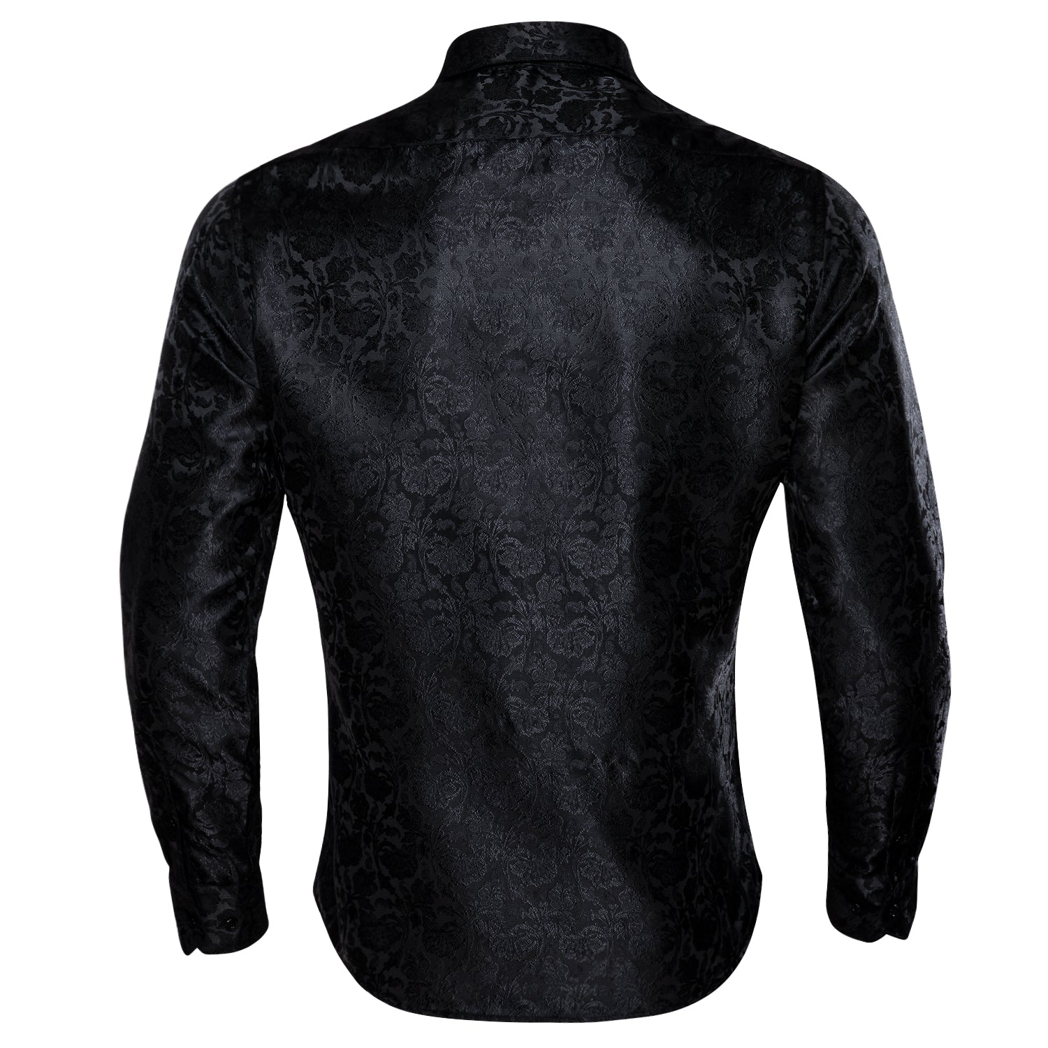 Black Floral Dress Shirt shirt    - Sophisticated Gentlemen