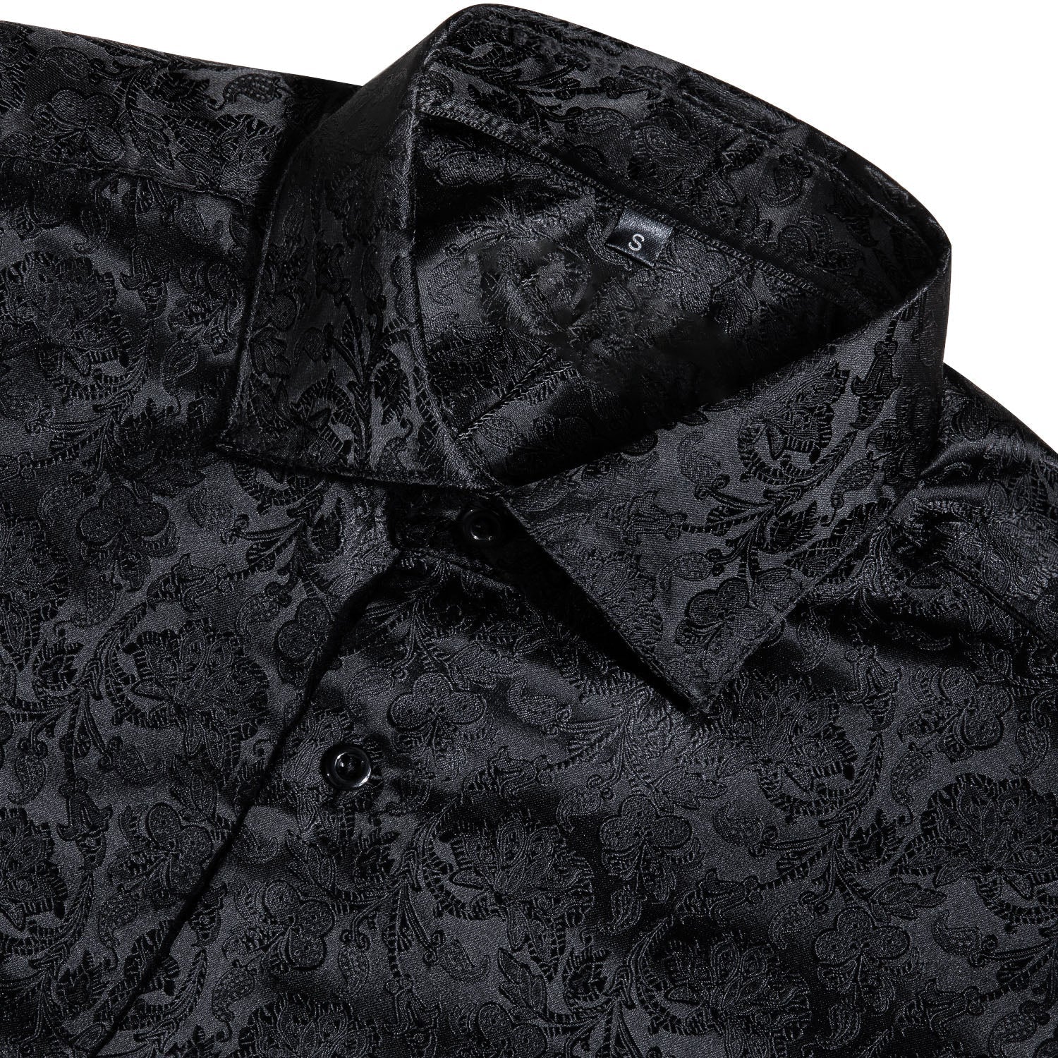 Black Floral Dress Shirt shirt    - Sophisticated Gentlemen