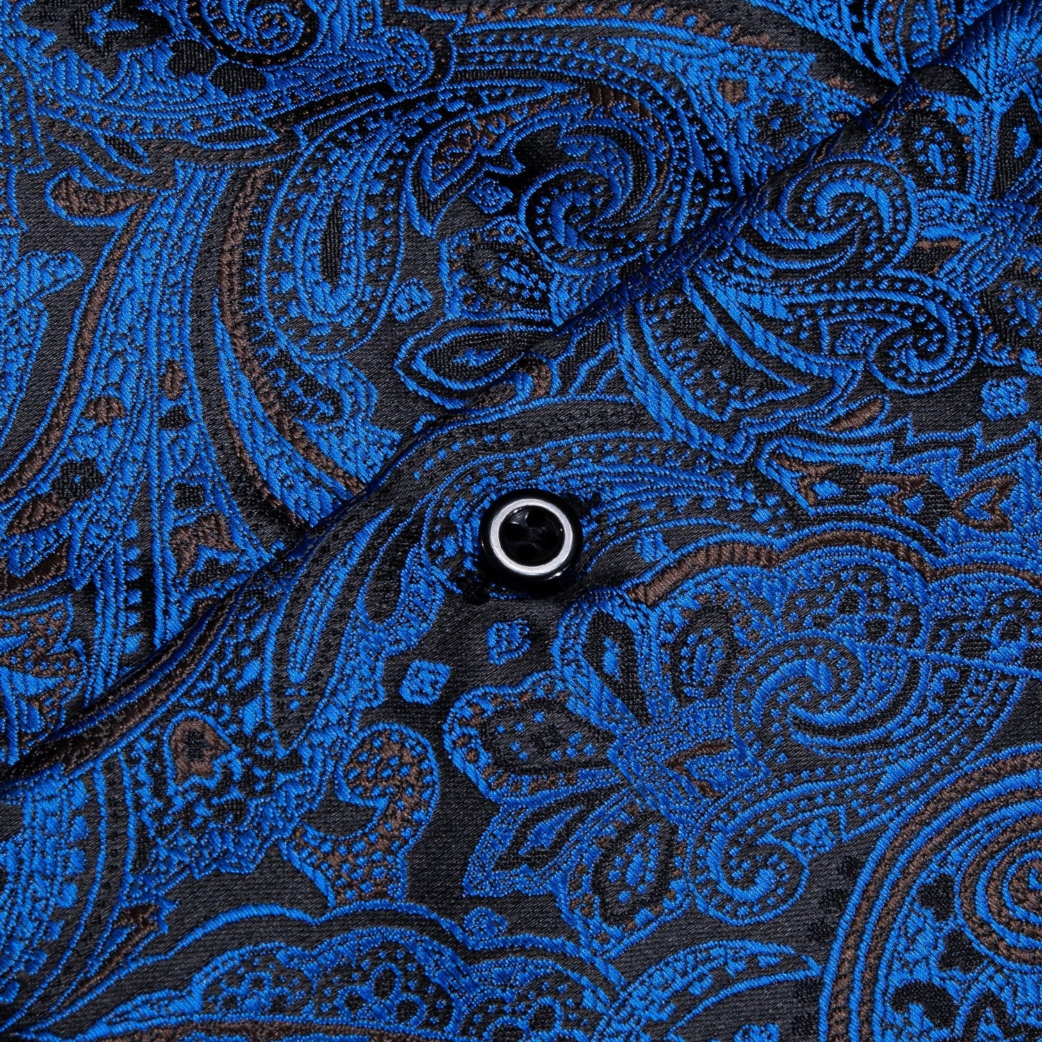Royal Blue Paisley Dress Shirt shirt    - Sophisticated Gentlemen