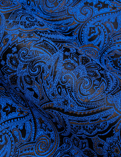 Royal Blue Paisley Dress Shirt shirt    - Sophisticated Gentlemen