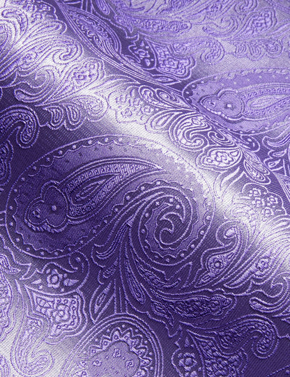 Purple Paisley Short Sleeve Dress Shirt shirt    - Sophisticated Gentlemen