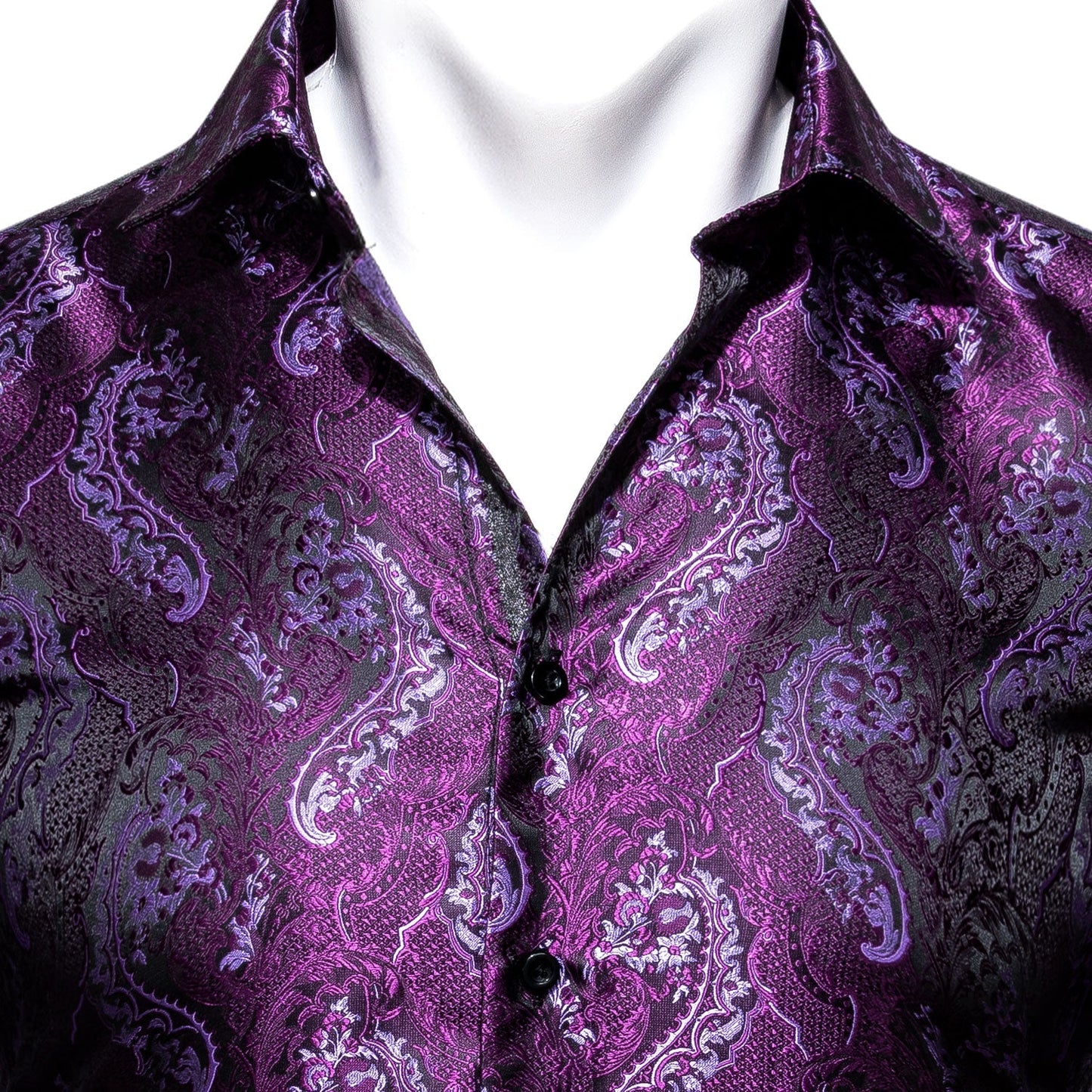 Purple and Pink Paisley Dress Shirt shirt    - Sophisticated Gentlemen