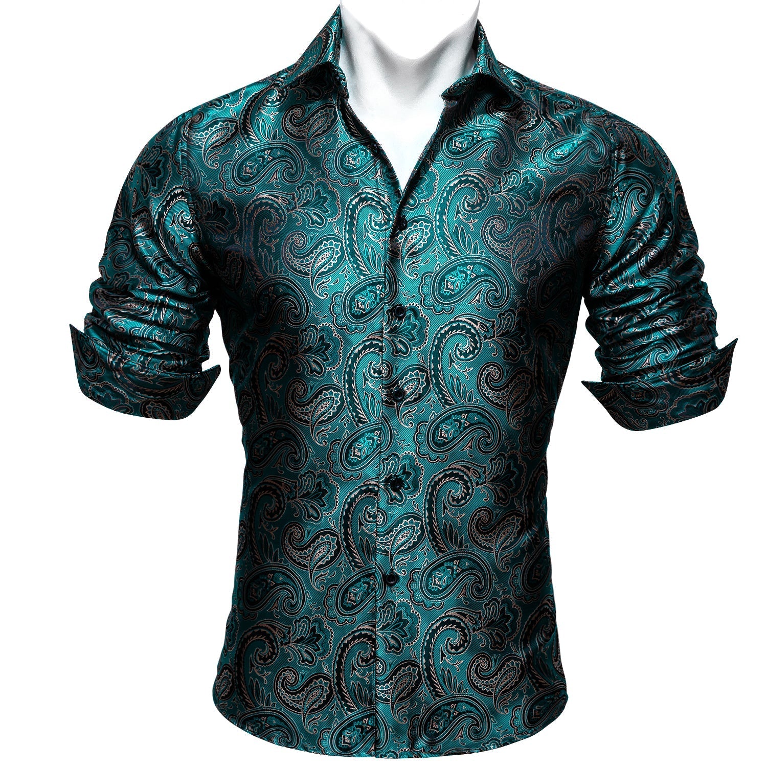 Deep Lake Paisley Dress Shirt shirt    - Sophisticated Gentlemen