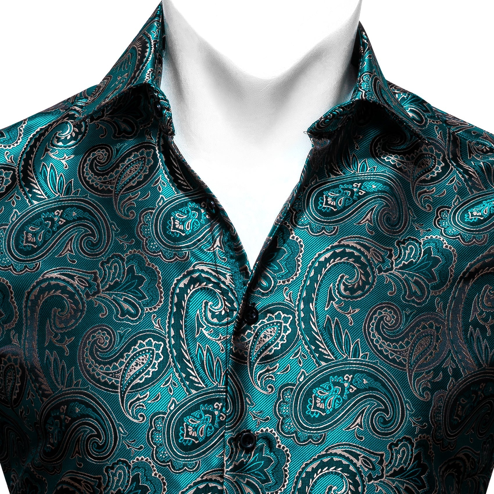 Deep Lake Paisley Dress Shirt shirt    - Sophisticated Gentlemen