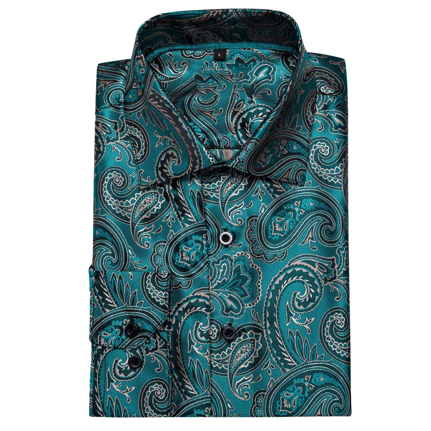 Deep Lake Paisley Dress Shirt shirt    - Sophisticated Gentlemen