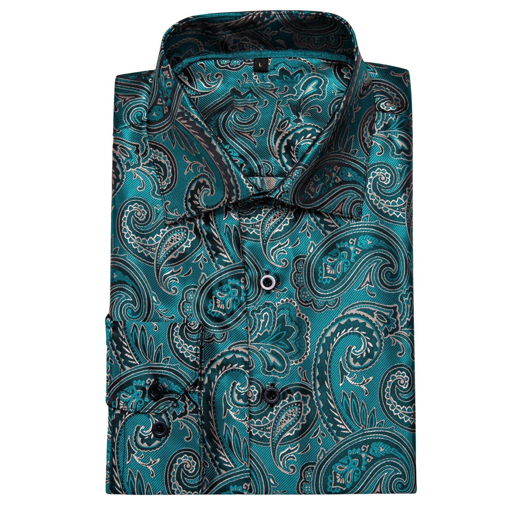 Deep Lake Paisley Dress Shirt shirt    - Sophisticated Gentlemen
