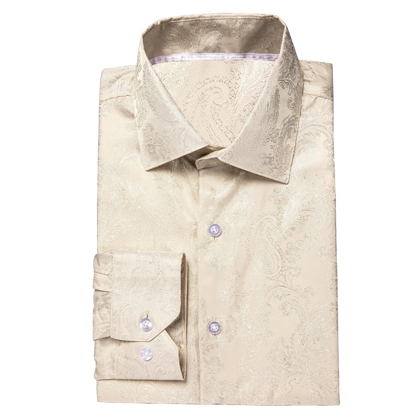 Champagne Paisley Dress Shirt shirt    - Sophisticated Gentlemen